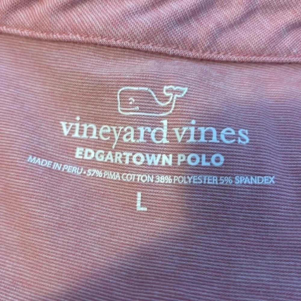 Vineyard Vines Edgartown men’s pink short sleeve polo shirt size large - Picture 6 of 7